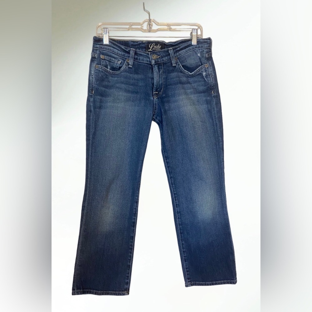 Lucky Brand Womens Jeans Cropped Flap Pocket Sweet Low Straight Leg Size 28/6